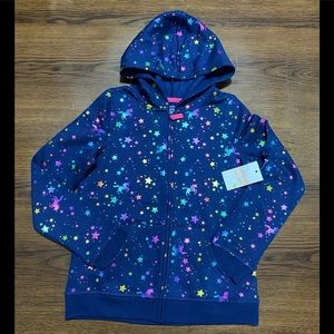 New soft fleece youth girls size 10 zip up sweater with hood.